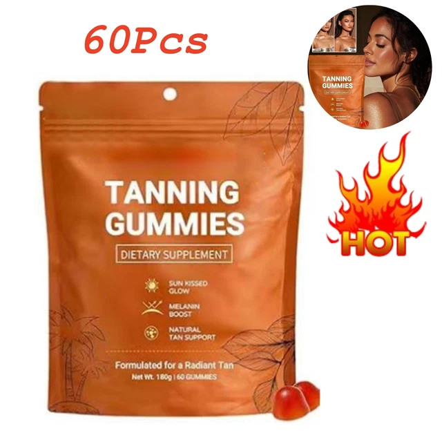 TANNING GUMMIES ASTAXANTHIN`BETA Carotene Vegan Sugar-Free 60 Count UK ...