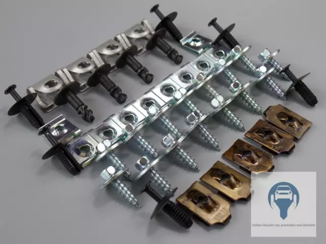 28 Teile Unterfahrschutz Blechmutter Schrauben Clips Set für BMW