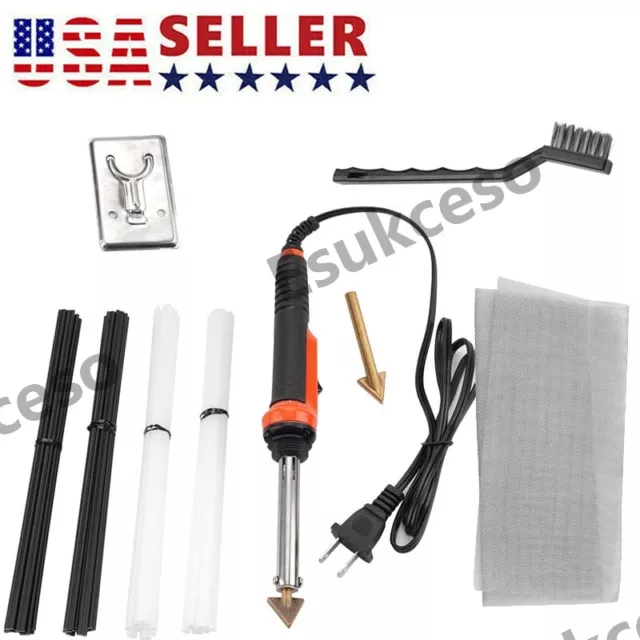 Plastic Welding Kit 80 Watts with Welder, Rods, Reinforcing Mesh.