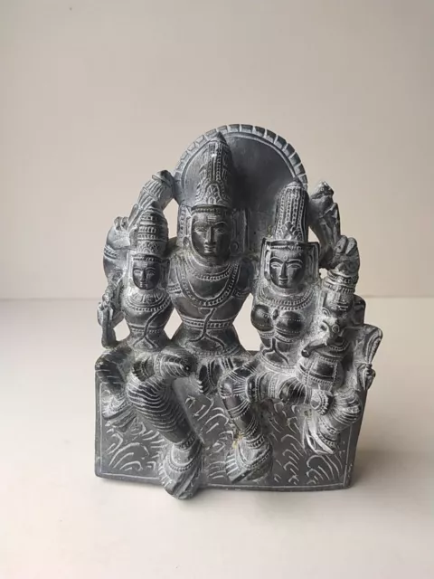 Asian Indian Hindu Deity Carved Stone Temple Statue