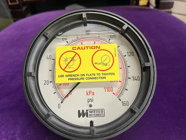 NEW Weiss Quality Gauge Glycerin Filled Liquid 160psi