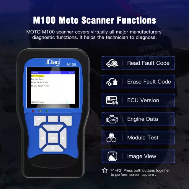 Motorcycle Coding Programming Scanner Diagnostic Battery Test For Yamaha Honda 3