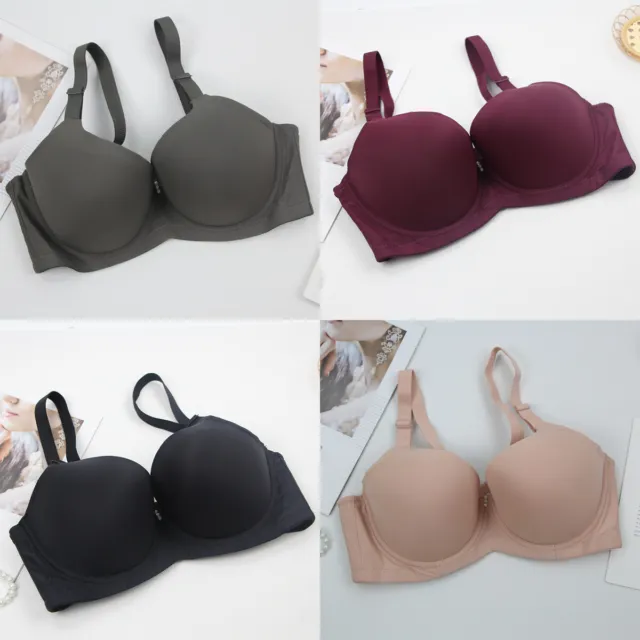 WOMEN'S FULL COVERAGE Molded Foam Padded Underwired Plunge T-Shirt Soft Cup  Bra £9.95 - PicClick UK