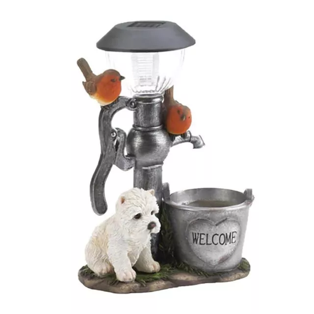 LED Solar Light Little Animal Sculpture Resin Craft Statue Lamp Garden Ornament