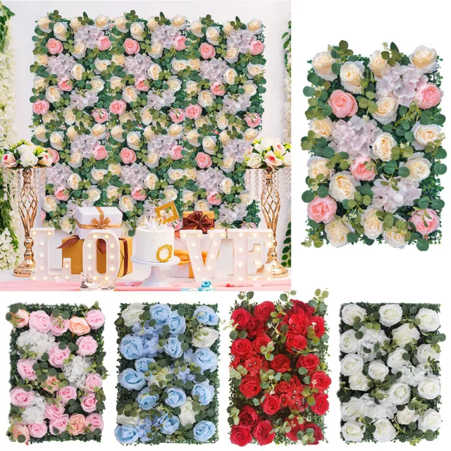 Artificial Rose Flowers Wall Panel Backdrop Bouquet Wedding Proposal Scene Decor