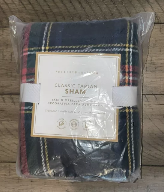 Pottery Barn Teen Classic Tartan Sham, Navy Multi, Standard