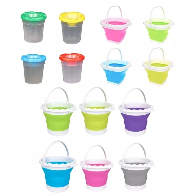 Silicone Washing Buckets Outdoor Fishing Buckets Silicone Material 17 Types