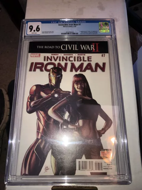 iNVINCIBLE IRON MAN #7 CGC 9.6 W 1st RiRi Williams IRONHEART  KEY MCU