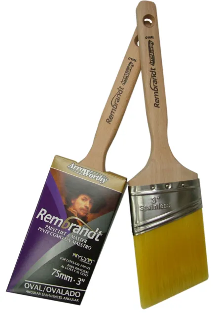 Arroworthy Rembrandt Semi Oval Angular Sash Paint Brush - All Sizes