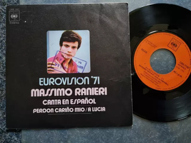 Massimo Ranieri - Perdon carino mio 7'' Single EUROVISION SUNG IN SPANISH