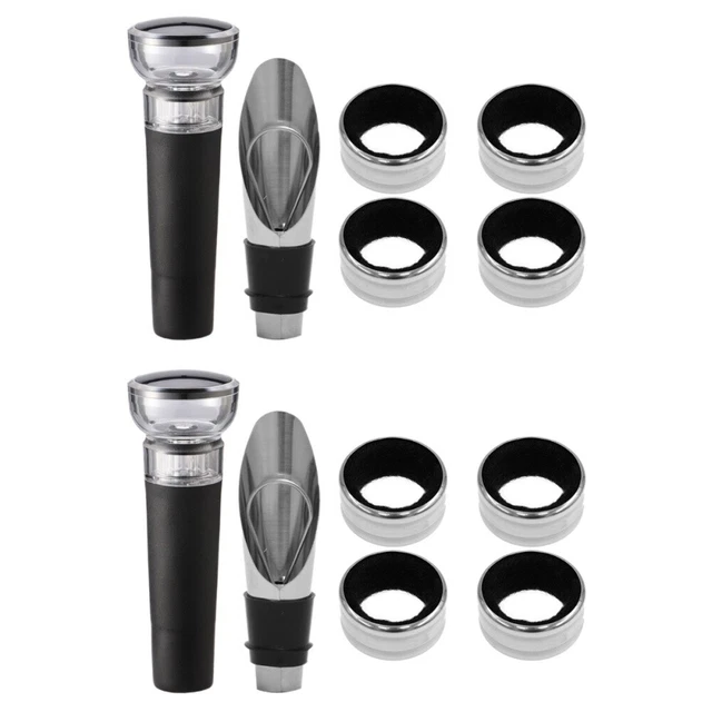 12 piezas/juego de accesorios tapón para vino tapón de goma acero inoxidable tapón para vino