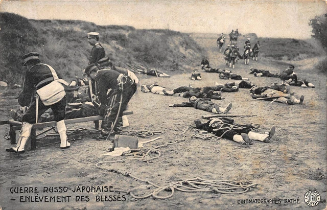 Japanese Russo War Military Army Wounded Dead Soldiers Pathe Postcard (44)