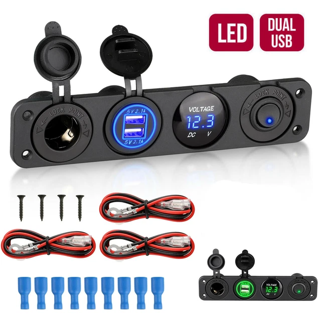 12V Dual USB Presa Accendisigari Per Auto Splter 12V - Foto 5