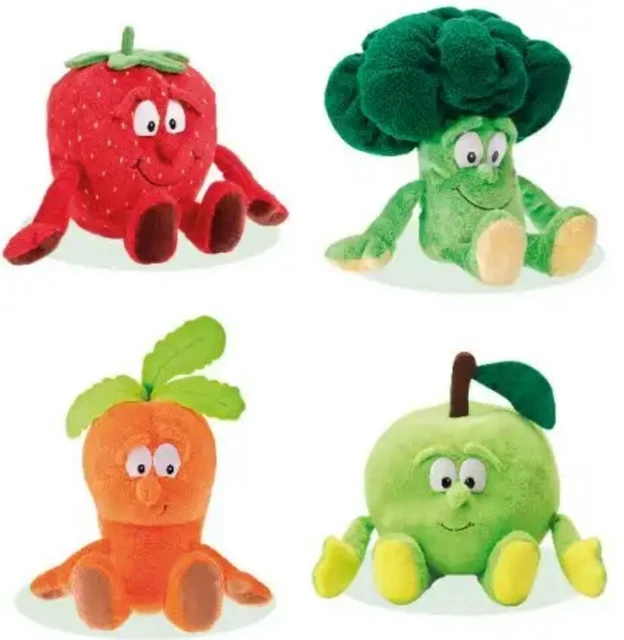 Lot De 5 Peluches Vitamines - Fruits Et Légumes - Marque Ortaggiotti - Neuves
