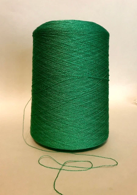 Hilo Metro 1 capa, crepe fino, cono 500 g, color: hoja verde