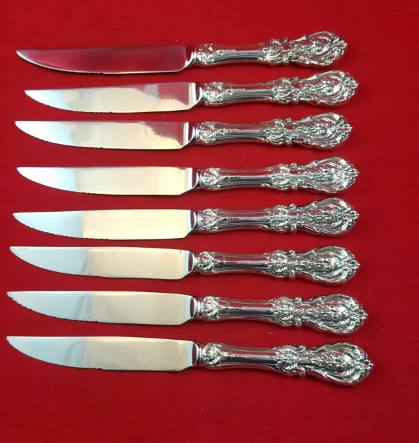 Francis I by Reed & Barton Sterling Silver Steak Knife Set of 8 Custom 8 1/2"