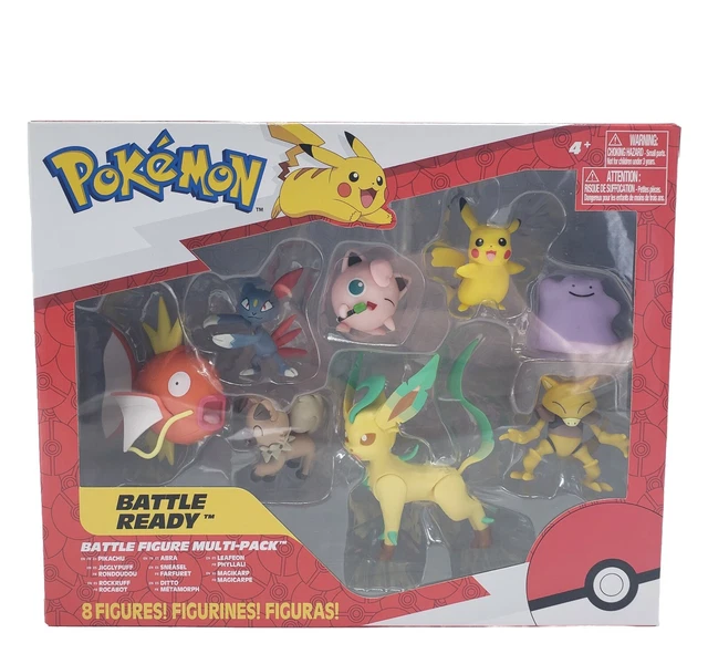 Set de Figuras Pokémon Pokémon Pikachu, Jigglypuff #1, Rockruff, Sneasel, Abra, Ditto, Leafeon