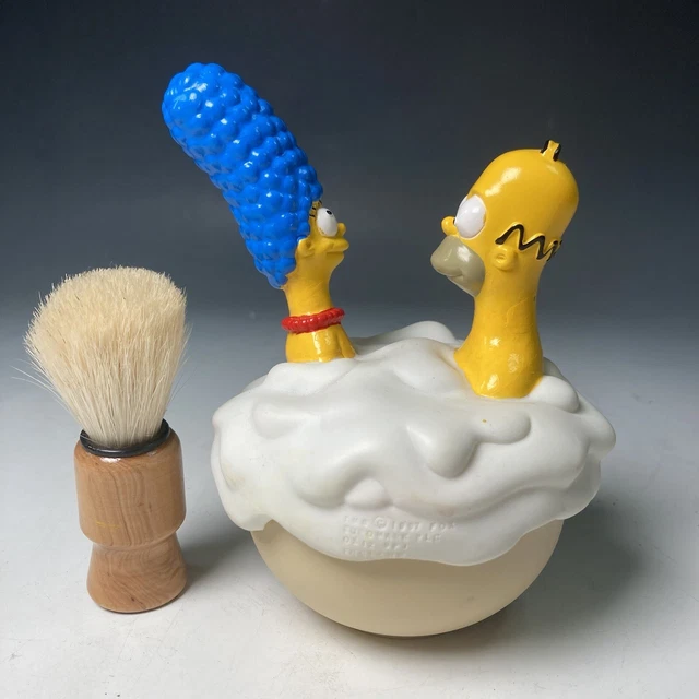 VINTAGE 1997 HOMER & Marge Simpson The Simpsons shaving bowl soap