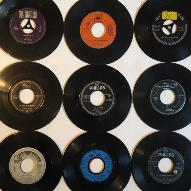 65 x 7" Singles ROCK und POP Schallplatten Sammlung Plattensammlung Vinyl 60-70s