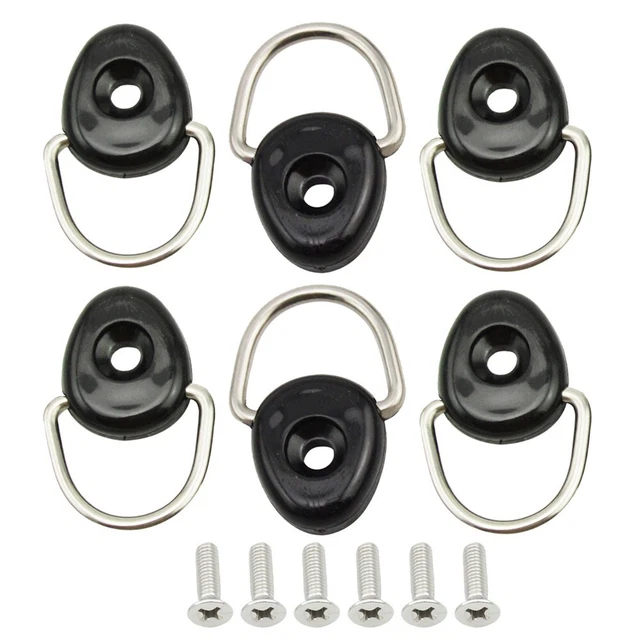 Lot De 6 Crochets D'amarrage Pour Kayak, Bateau, Voilier - Avec Boucle De Fixation, Matériau Nylon Robuste - 5