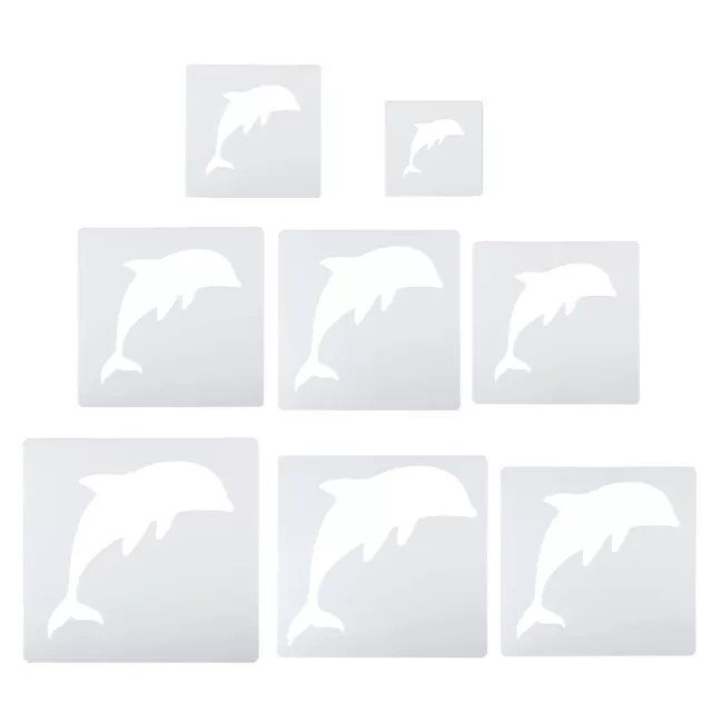 Dolphin Painting Stencils, 8 Pack Paint Stencils Painting Template Stencil