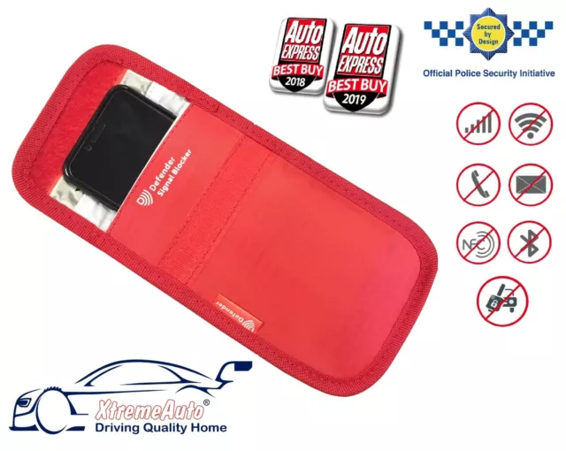 Genuine Red Defender Signal Blocker Car key Fob Signal Jamming Pouch UK Stock