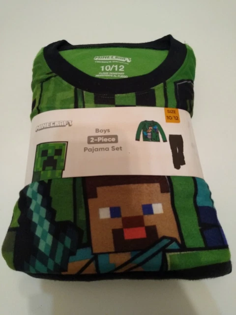 Minecraft Boys 2pc Pajama Set  Size 10/12  NWT