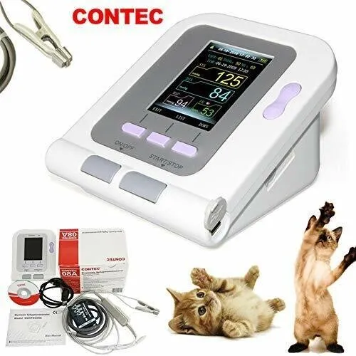 CONTEC08A Digital Veterinary Blood Pressure Monitor NIBP+SpO2 Probe+SW,Dogs/Cats