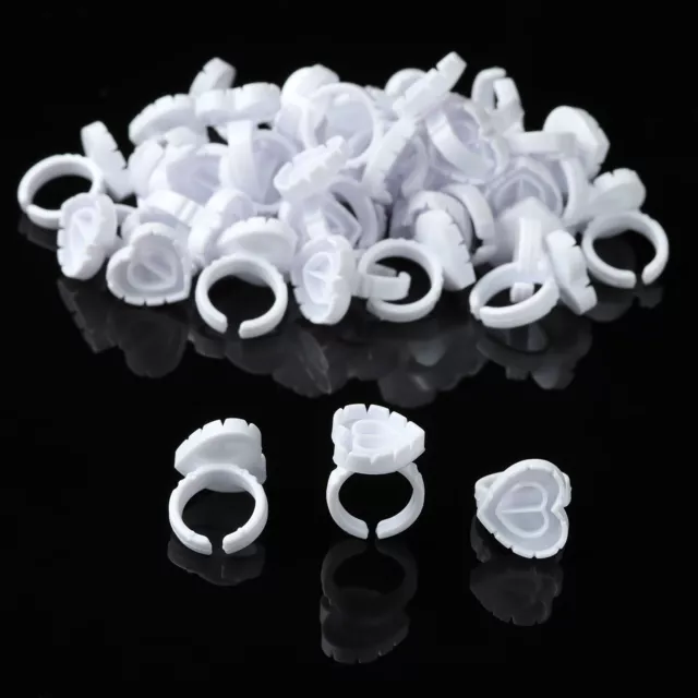 Tools Plastic Volume Glue Rings Lash Glue Disposable Glue Cups