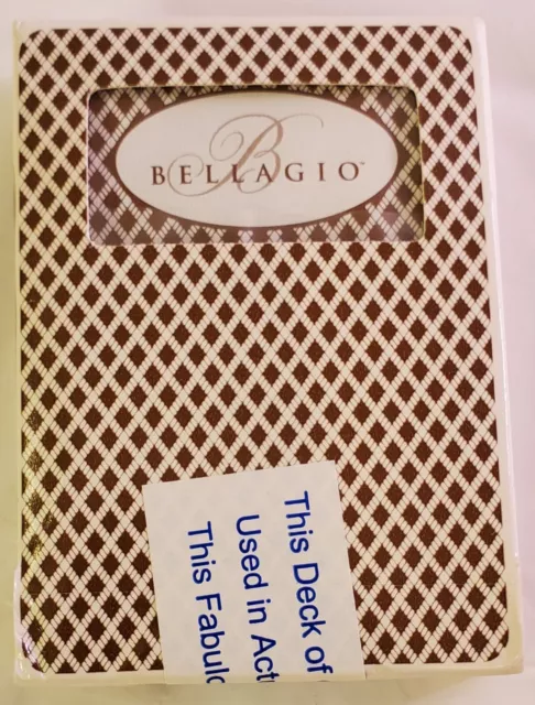 Bee Club Special Brown BELLAGIO PLAYING CARDS Deck Used In Casino LAS VEGAS