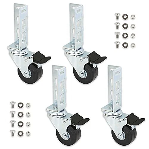 Tool Guy Republic 4pc - Storage Rack Caster Wheels (Adapts to Boltless Self