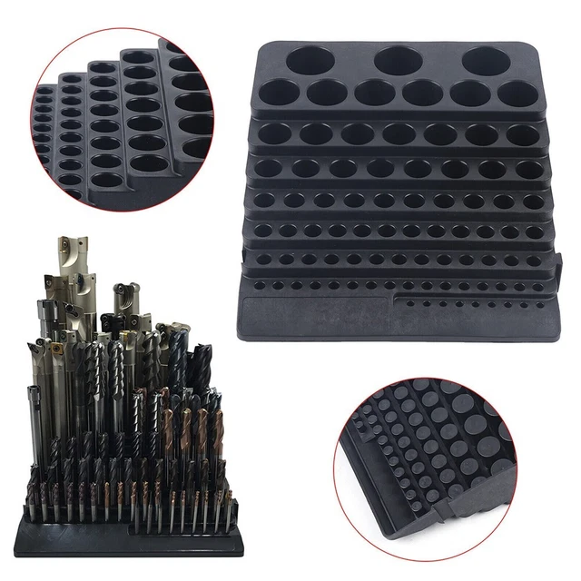 Práctica caja de almacenamiento fresadora 84 orificios accesorios CNC piezas CNC