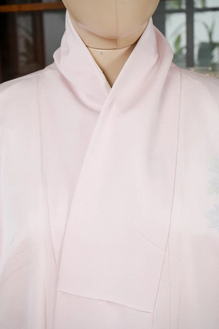 Dear Vanilla Japanese Silk Kimono Women's Robe Gown Authentic Japan Vintage Mint 3