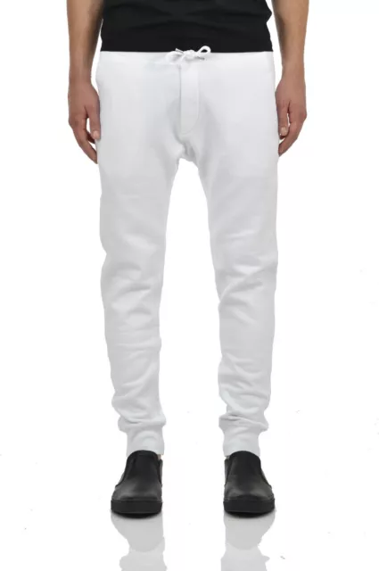 Dsquared2 Pantalone di Tuta Bianco Uomo Cotone Coulisse Mod.S74KA0952 S25030 100