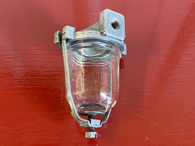 1940 's 1950 's CARTER IN LINE GLASS FUEL SEDIMENT BOWL HOTROD RAT ROD