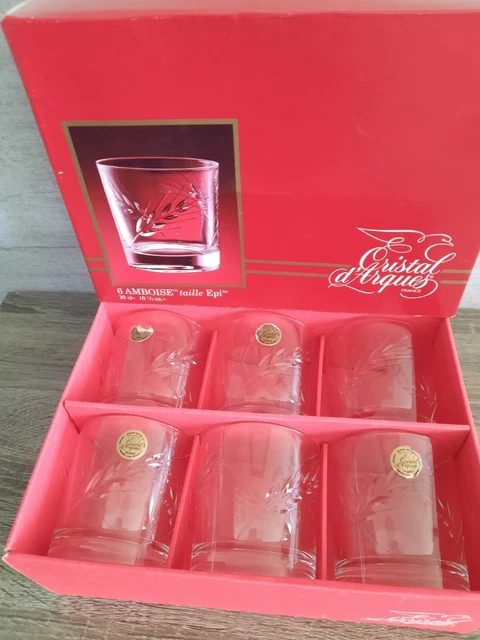 6 VERRES à WHISKY CRISTAL D'ARQUES MODÈLE AMBOISE TAILLE EPI 30 CL neuf