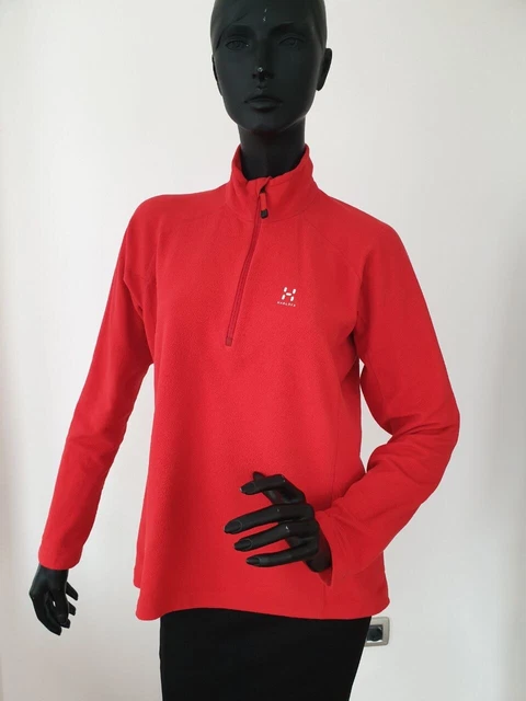 3259 Felpa Donna Morbida Haglöfs, Taglia M - Rossa