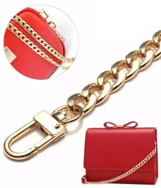 120cm Metal Handbag Shoulder Strap Bag Purse Chain Smooth Replacement Light Gold