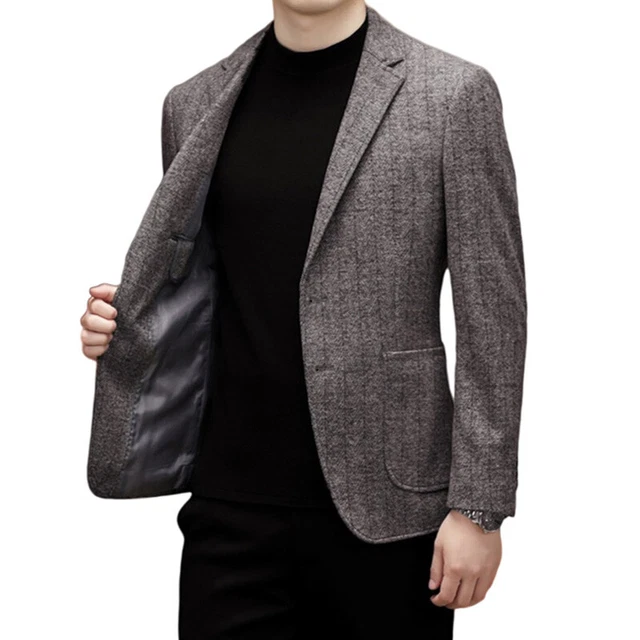 Veste Longue Smoking Rayée Homme - Double Boutonnière - Polyester - Taille Unique Regular - Neuf Sans étiquette