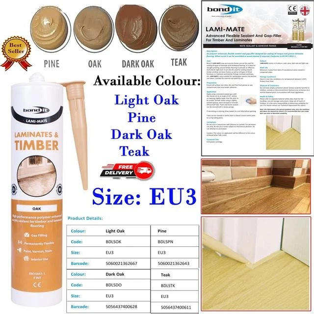Soudal Light Oak Parquet &ap; Tiber Lainate Hardwood Floor Gap Joint