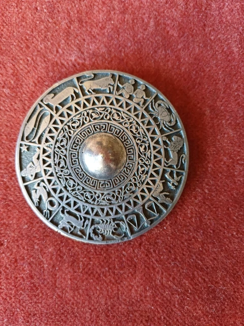 Broche Vintage En Laiton Sertie De Cristaux Péridot - Bijou Ancien Unique, Référence 2635