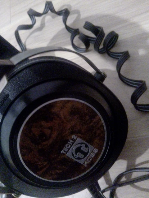 Casque Audio Vintage Koss HV/1 1974 - Professionnel Stéréo, Circum-auriculaire, Noir, Occasion Fonctionnel
