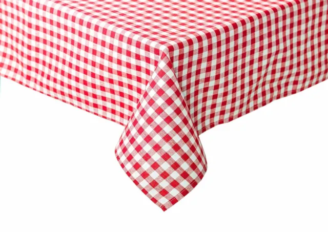 Tischdecke Tischwäsche Bauernkaro kariert Züchen Vichy Baumwolle rot-weiß