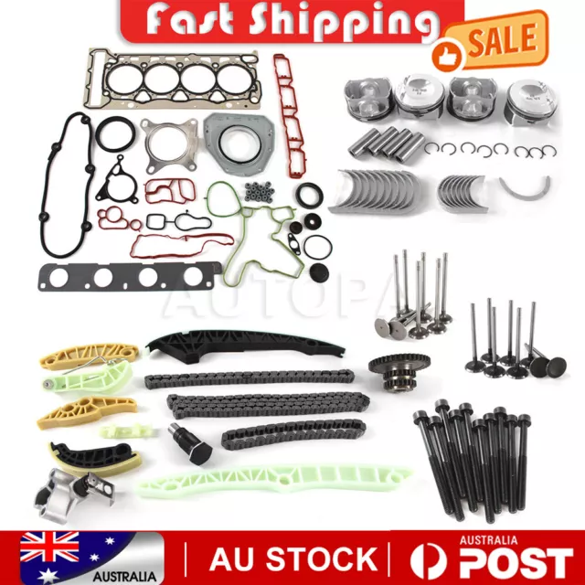 Engine Pistons Overhaul Rebuild Kit For VW Audi Skoda 1.8 TSI BZB CDA CDH Ø21mm✅