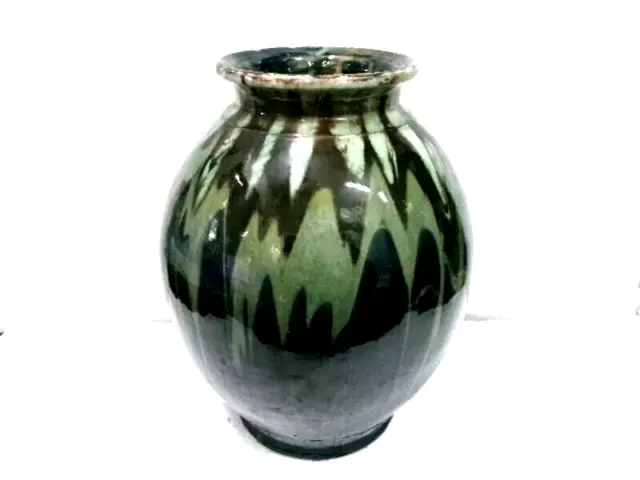Important vase en céramique vernissé signé S. Roussin