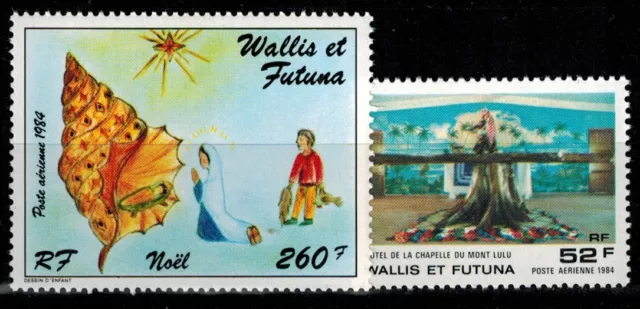 Timbre Poste Aérienne N° 141 --> 142  de Wallis et Futuna neufs **