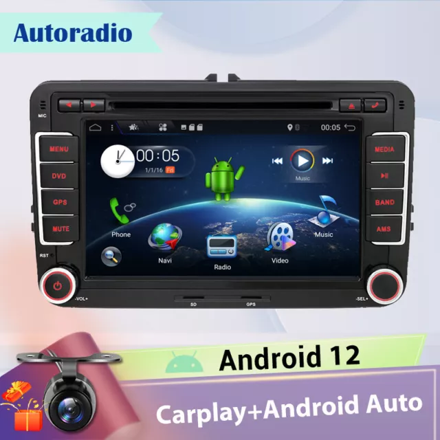 7" Autoradio GPS Android 10.0 Pour VW Passat Golf 5/6 Polo Tiguan Skoda DVD DAB+