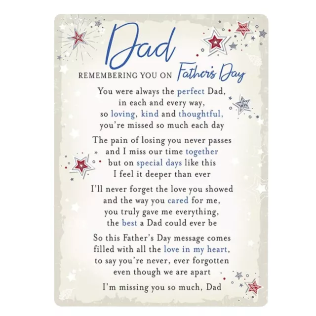 Loving Memory Open Graveside Memorial Card Dad Remembering you on Father's Day