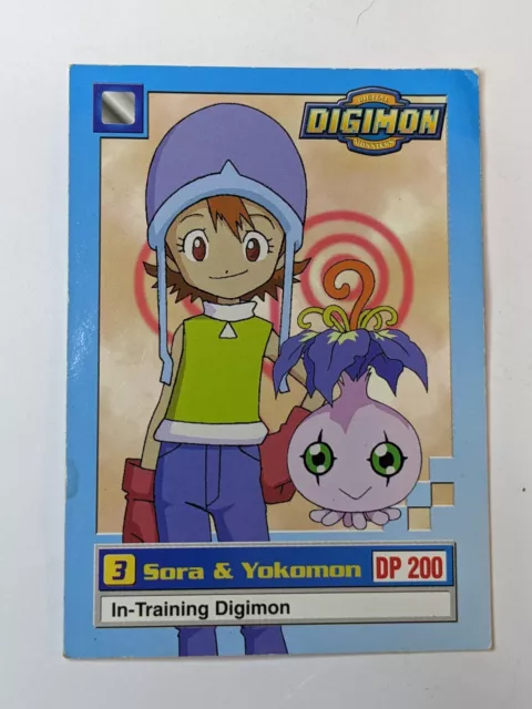 Sora & Yokomon 3 Digimon Digital Monsters Trading Card Game 2000 Upper Deck