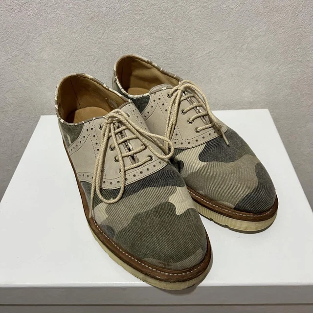 Men 8.5US Dr.Martens Camouflage Saddle Shoes JPN Import Vintage Original Shoes L
